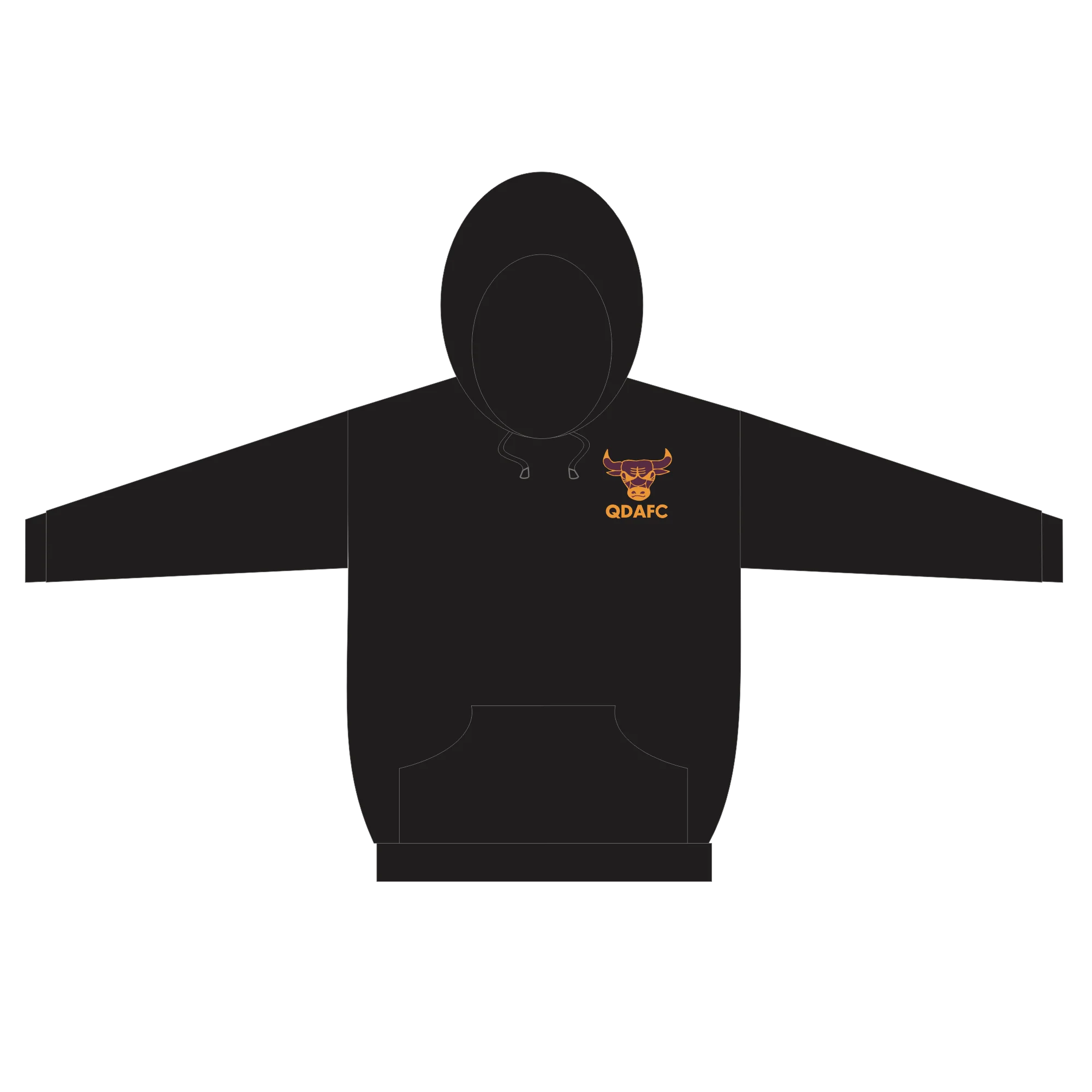 PFL23 Quinns FC | Black Kangaroo Pocket Hoodie