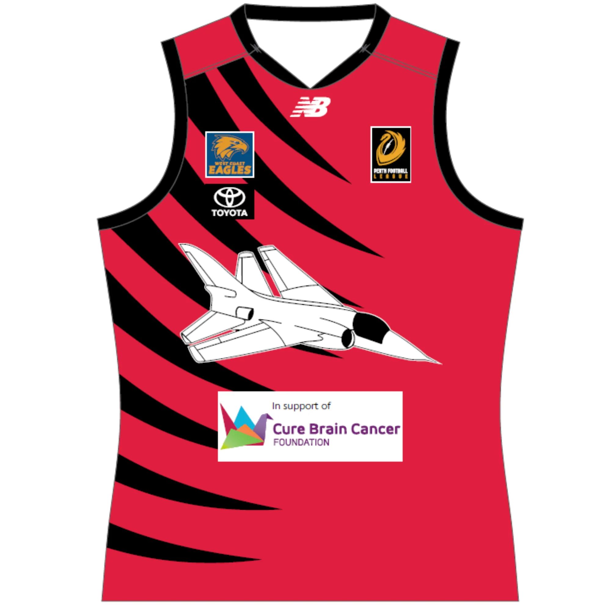 PFL24 Belmont Districts FC | NB Mens Brain Cancer Red Guernsey