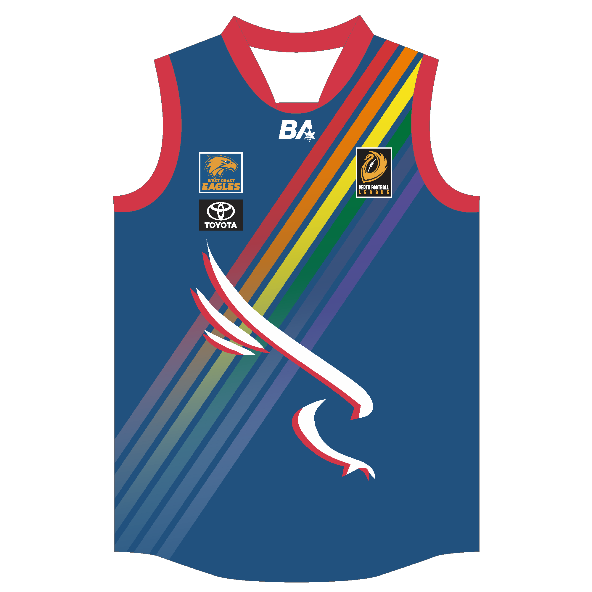 PFL24 Coolbinia FC | BA Mens Thirds Pride Guernsey