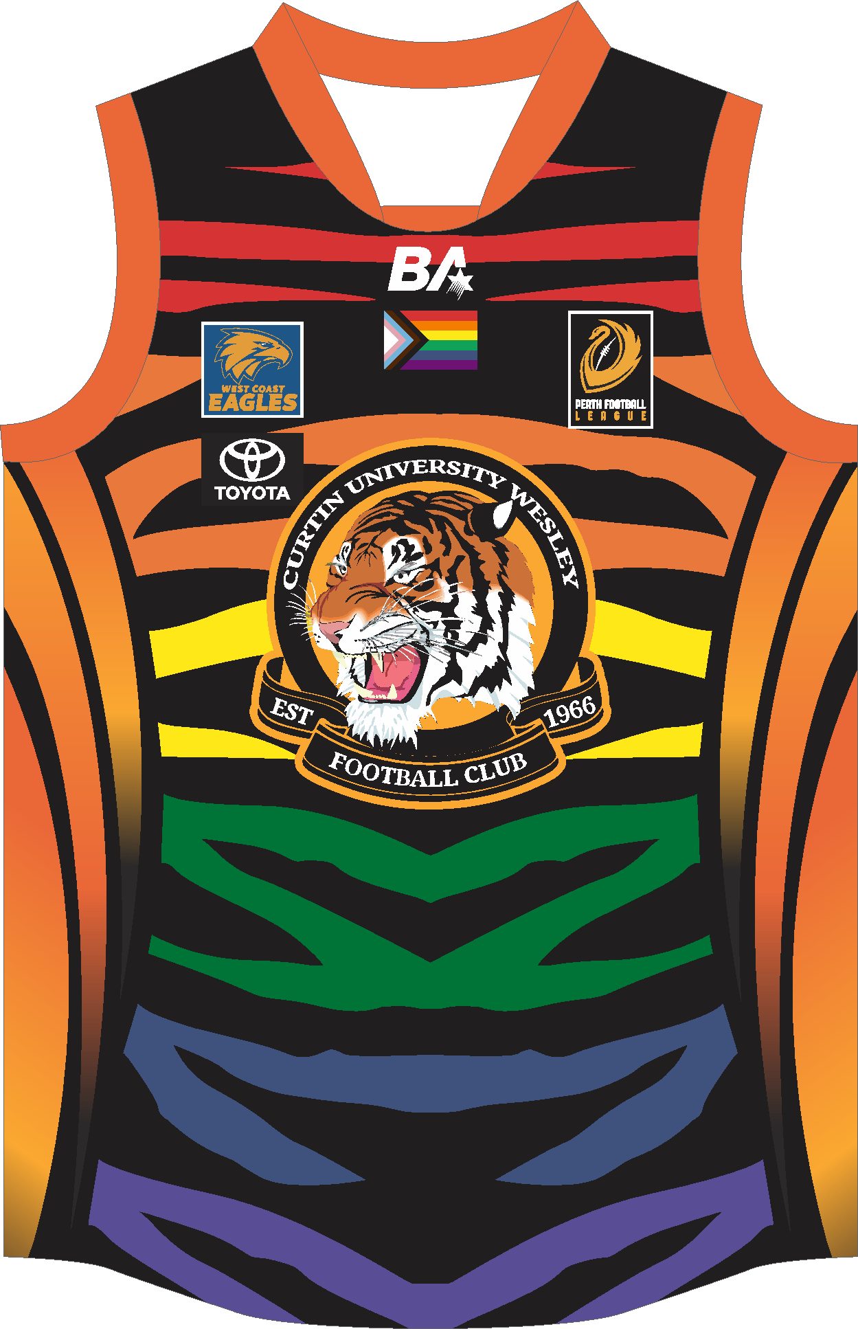 PFL24 Curtin Uni Wesley FC | BA Mens Pride Guernseys OVERSEAS