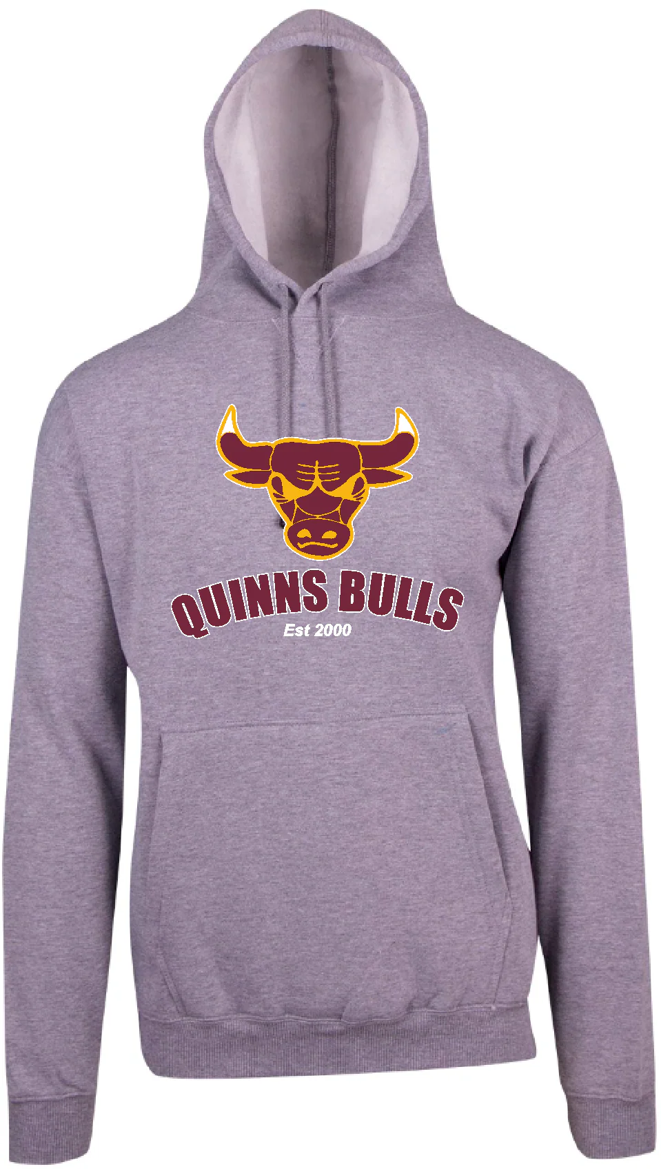 PFL24 Quinns FC | BA Kangaroo Pocket Hoodie - Grey Marle