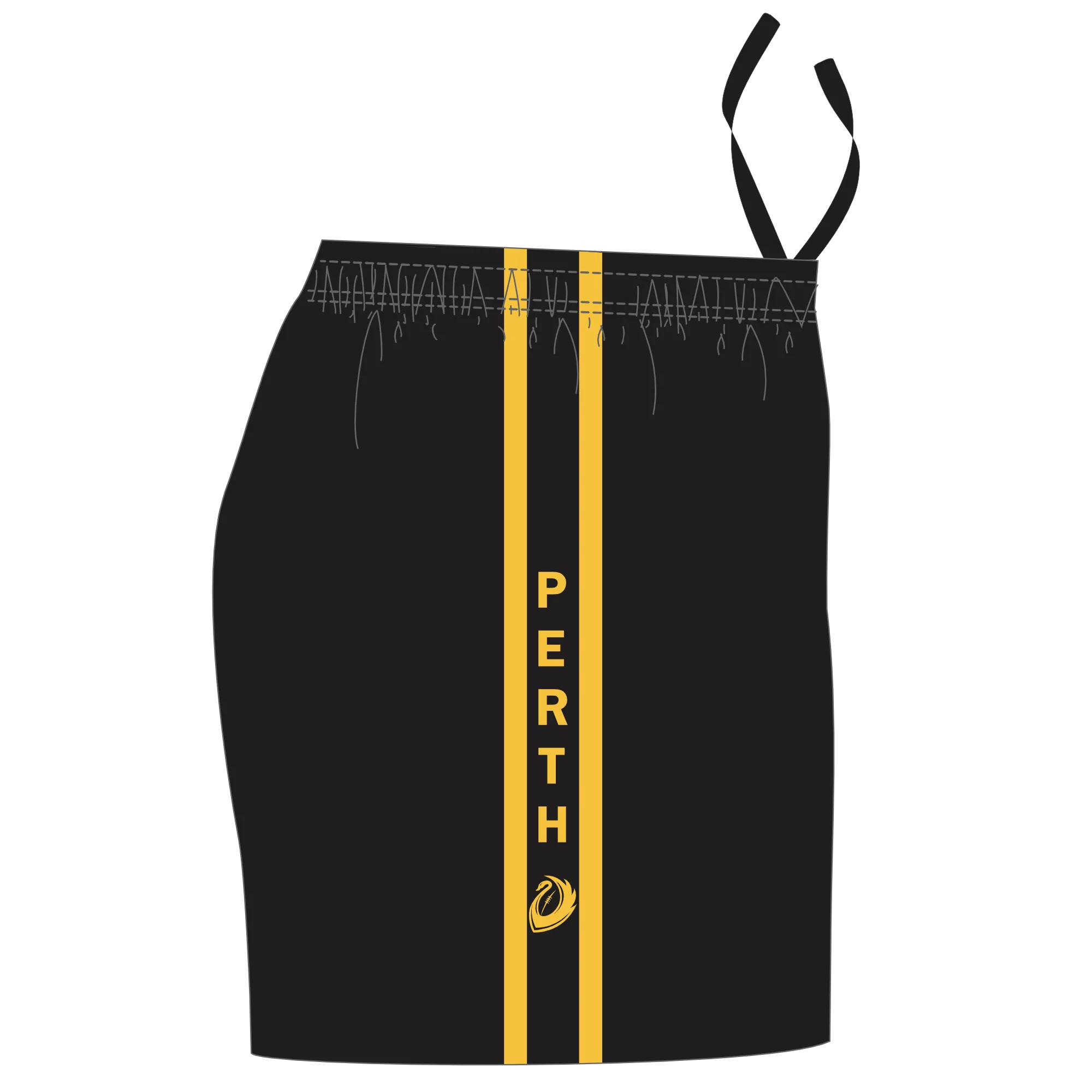 PFL24 Roleystone FC | BA Mens Home Shorts - Black - Image 2