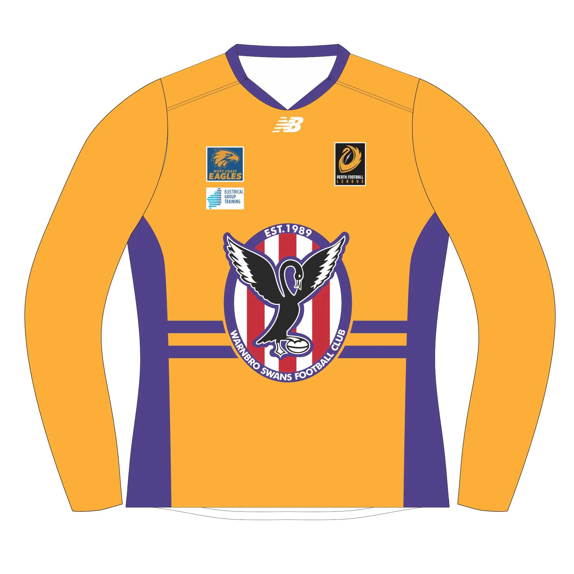 PFL24 Warnbro Swans FC | NB Colts Long Sleeve Guernsey