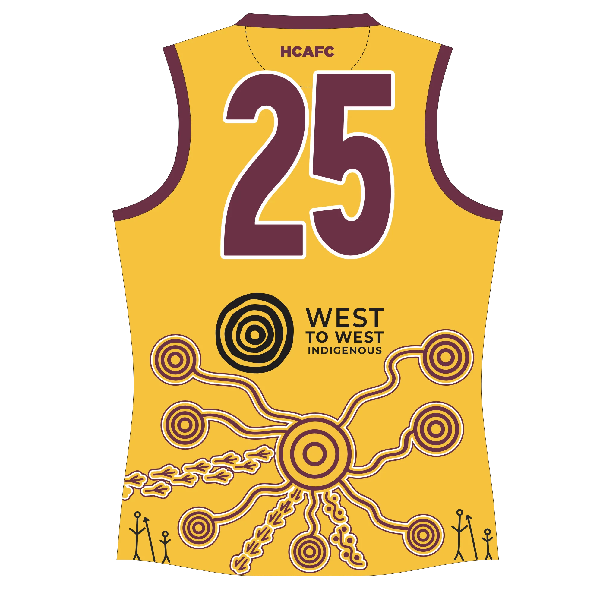 PFL25 Hamersley Carine FC | NB Womens Indigenous Guernsey with 1/2 moon - Image 2