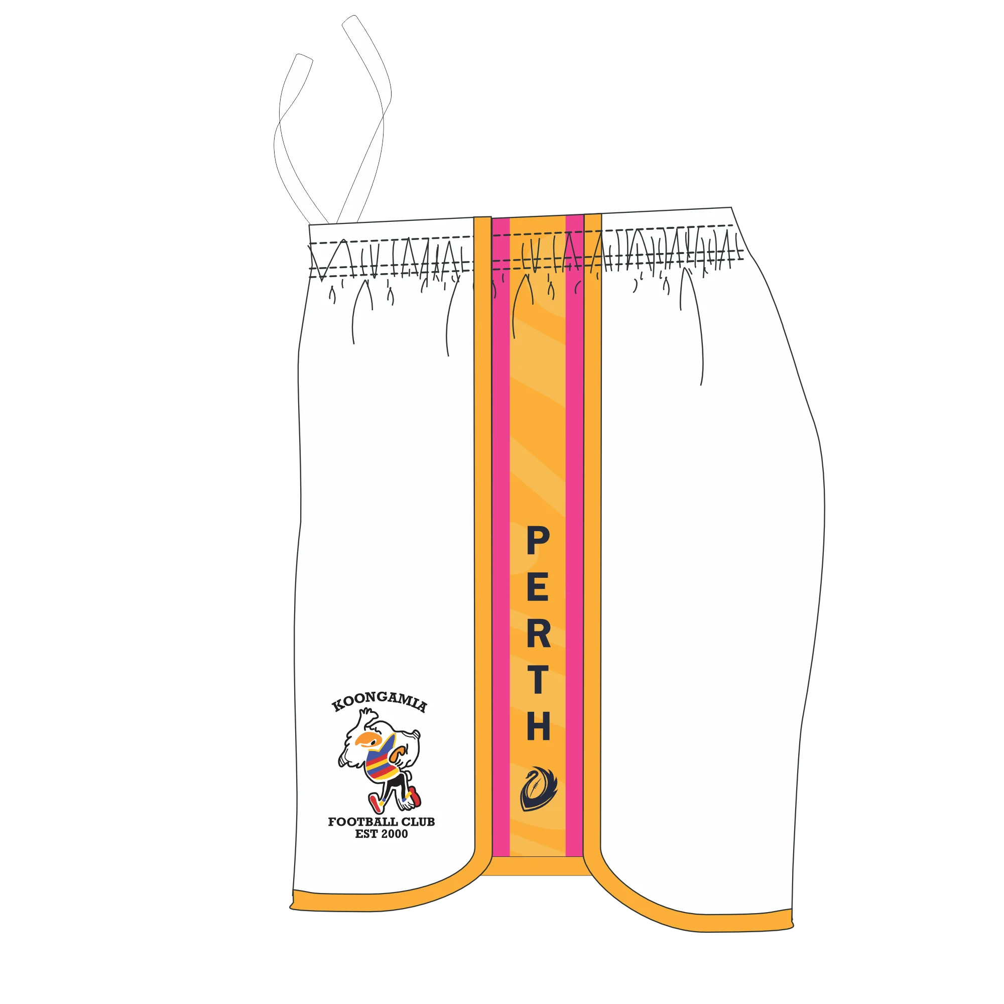 PFL25 Koongamia FC | BA Womens Away Indigenous shorts - Image 2