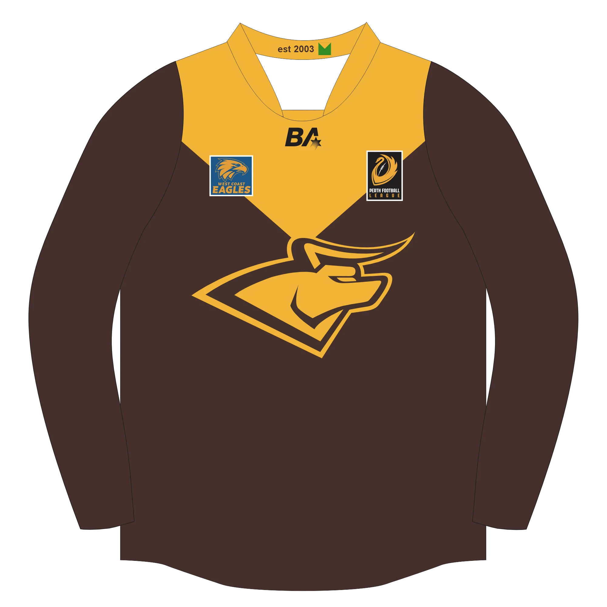 PFL25 Warwick Greenwood FC |BA Mens E2 North Home Long Sleeve Guernsey