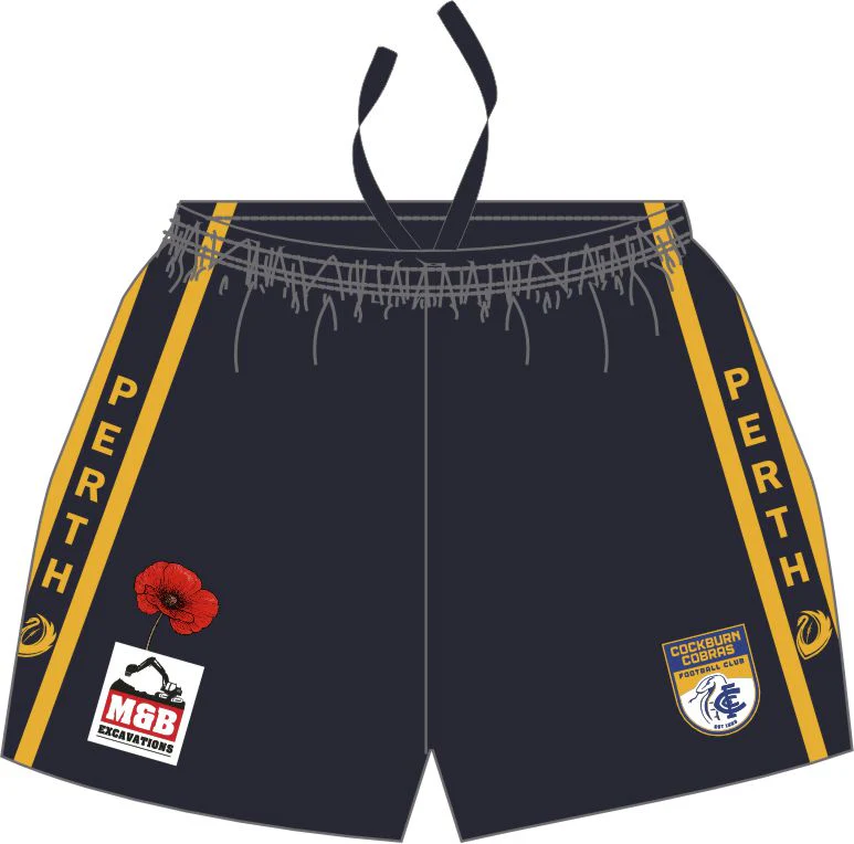 PFL26 Cockburn Cobras FC | BA Mens 2026 Anzac Shorts