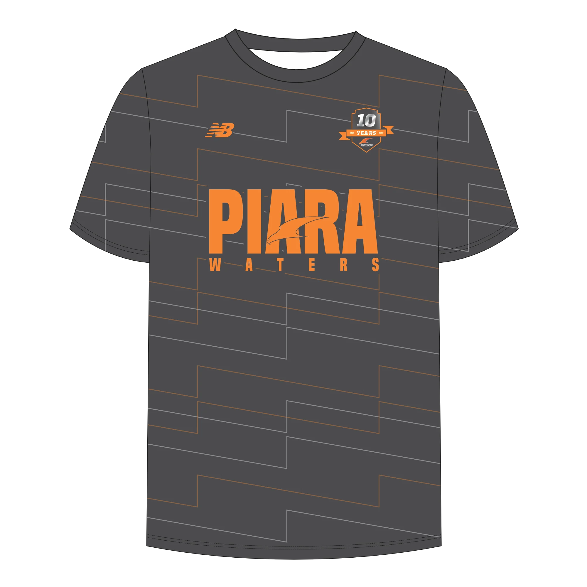 Piara Waters FC | PRE-ORDER | Unisex Training Tee - Charcoal