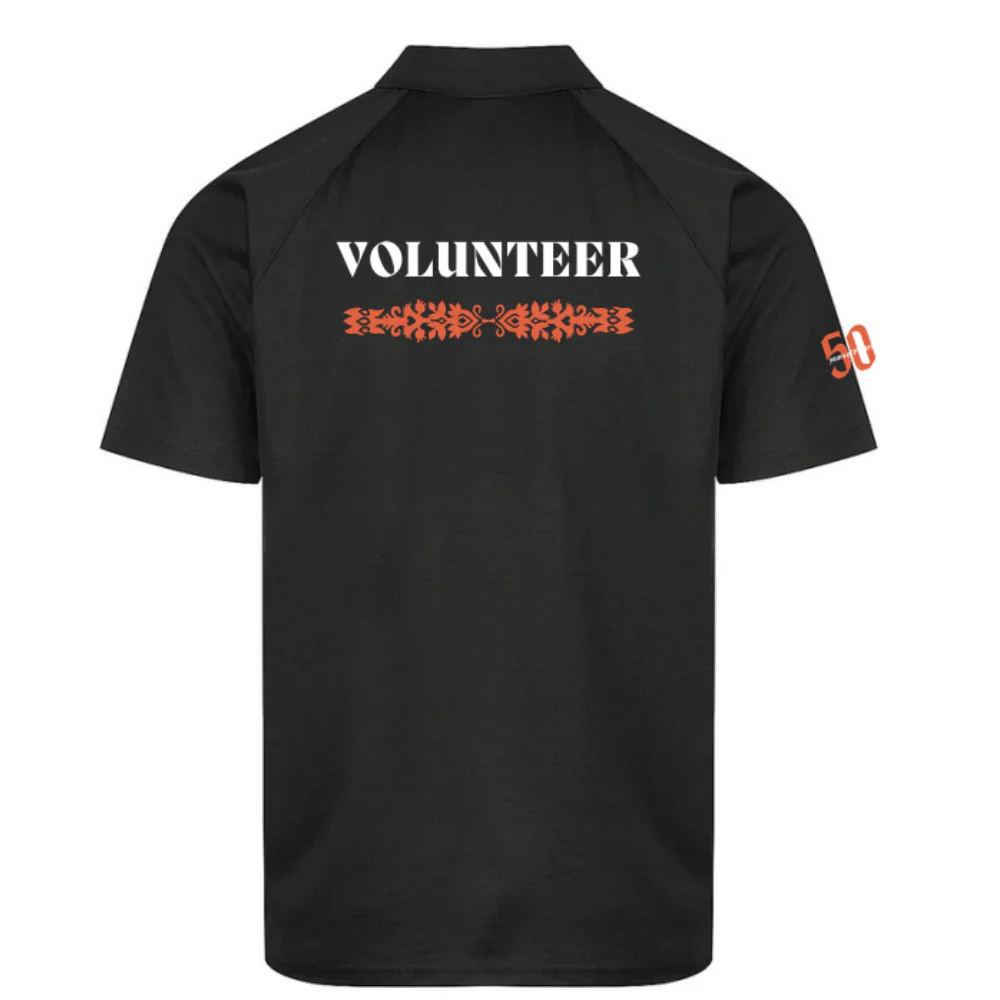 Polart Festival | PRE-ORDER | Unisex Black Polo - Volunteer - Image 2