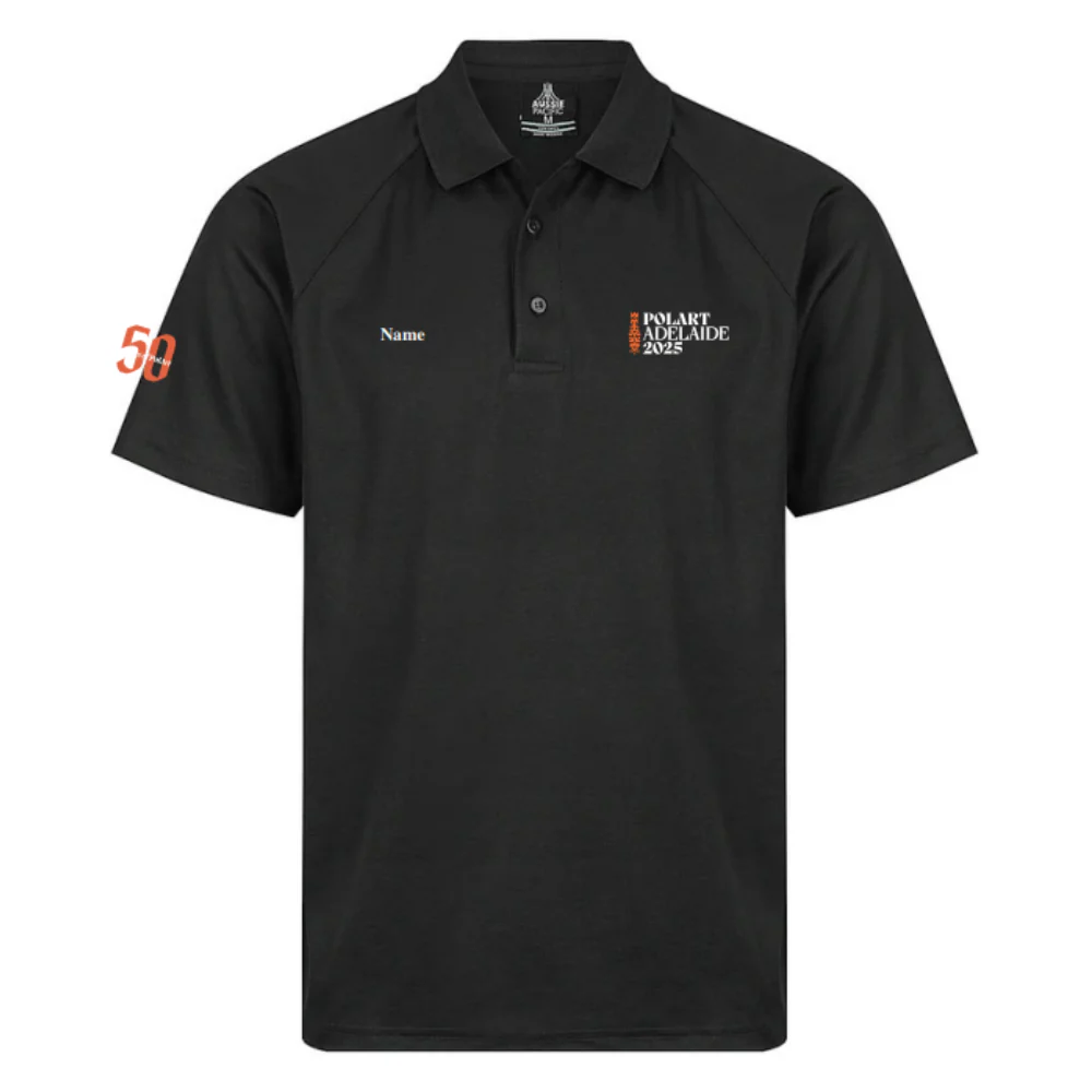 Polart Festival | PRE-ORDER | Women's Black Polo - Volunteer
