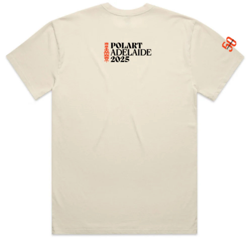 Polart Festival | PRE-ORDER | Women's Faded Ecru Tee - Mascot - Image 2
