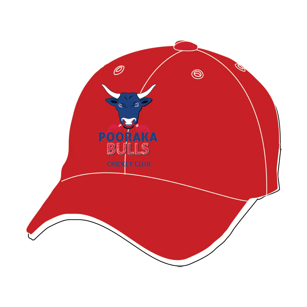 Pooraka Cricket Club | PRE-ORDER | Junior Cap - Red ,White
