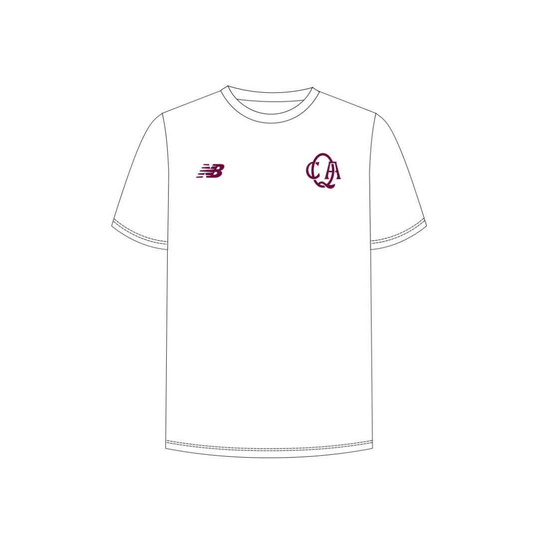 Queensland CC | PRE-ORDER | NB QCA Cotton Tee - White Unisex