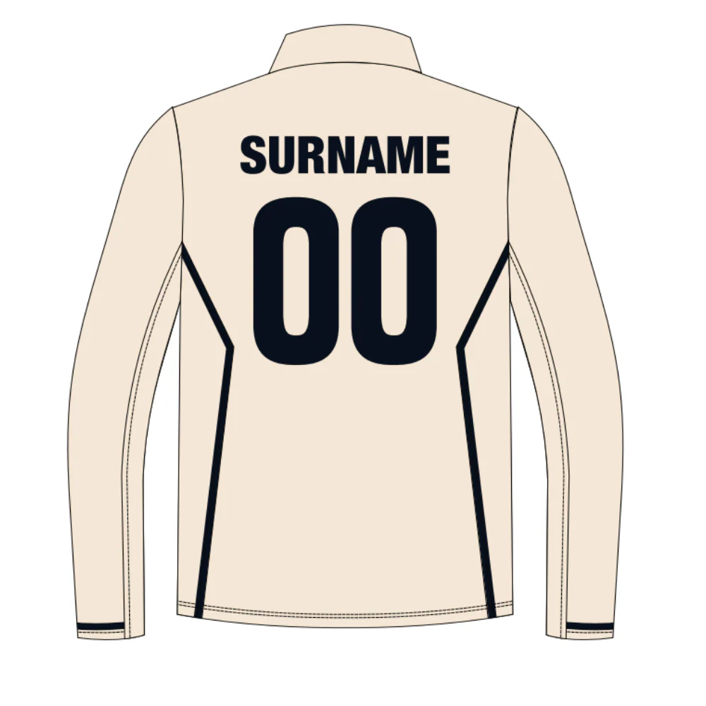 Ringwood Cricket Club | PRE-ORDER | Unisex Cream Polo - 1st Grade - Long Sleeve - Image 2