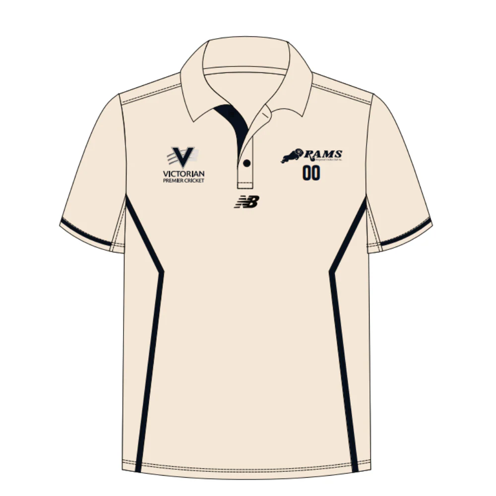 Ringwood Cricket Club | PRE-ORDER | Unisex Cream Polo - First Grade - Short Sleeve