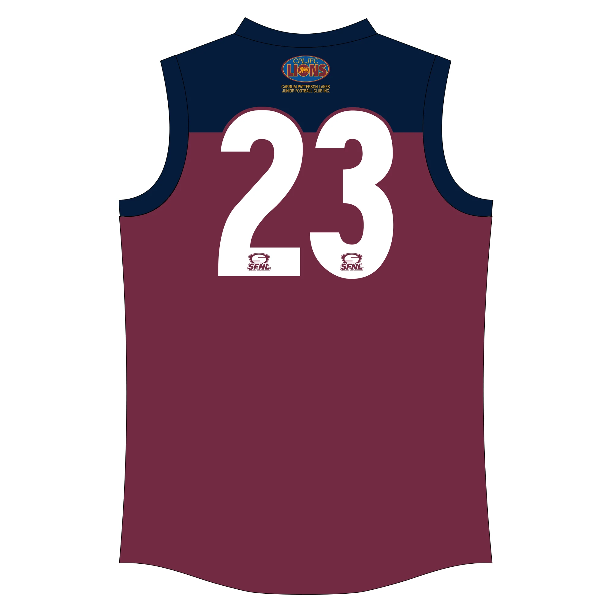 SFNL Carrum Patterson Lakes FNC | BA Guernsey Style 1 - Sleeveless - Image 2
