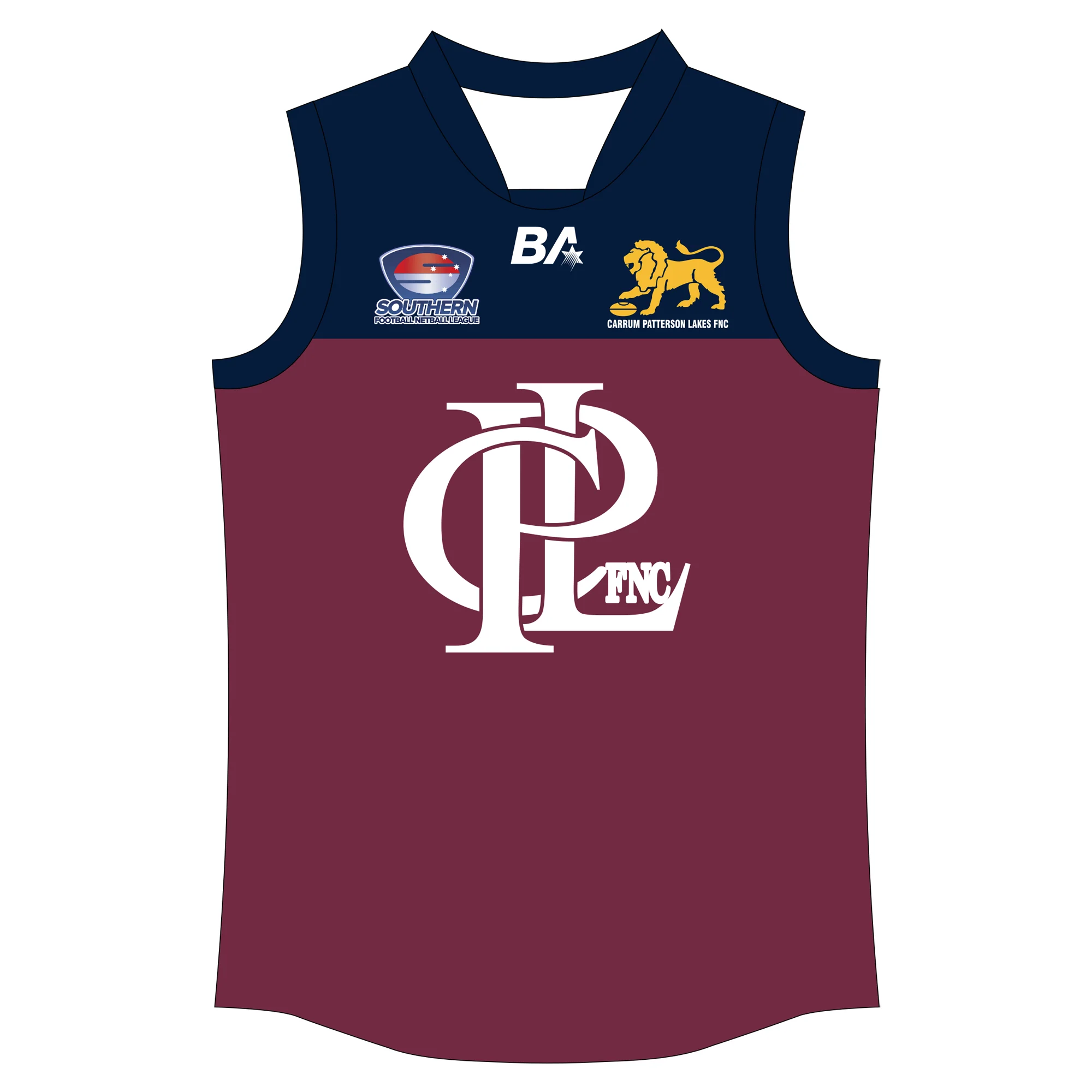 SFNL Carrum Patterson Lakes FNC | BA Guernsey Style 2 - Sleeveless
