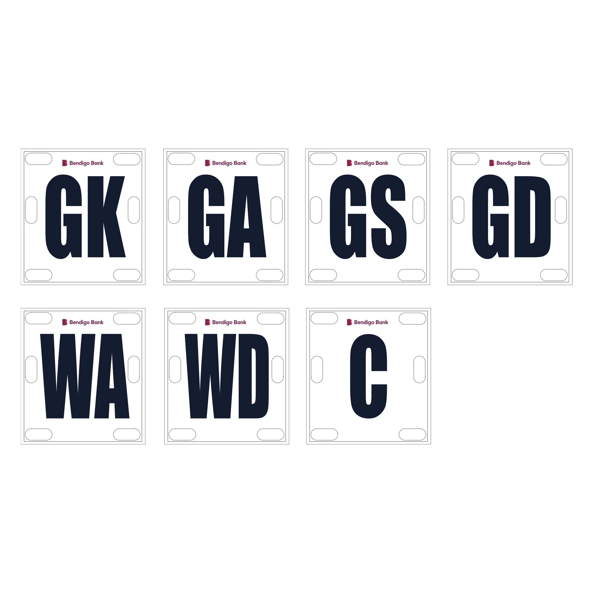 SFNL Dandenong West FNC | BA Netball Bib - White