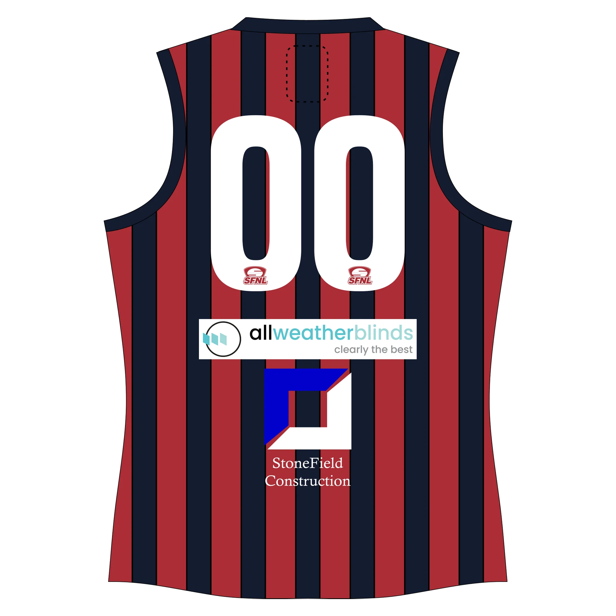SFNL East Malvern FC | NB Guernsey Sleeveless - Style 1 - Image 2