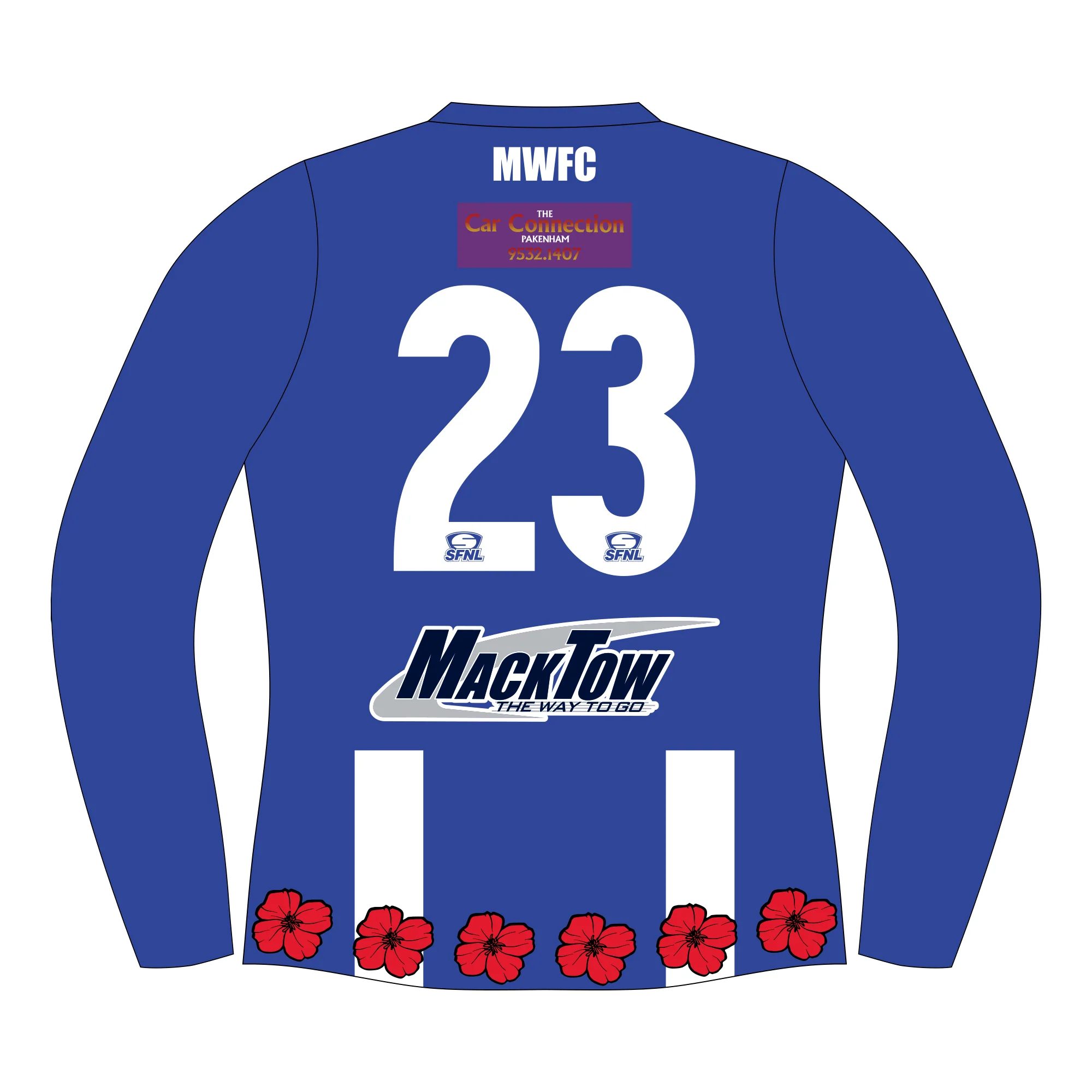 SFNL Moorabbin Kangaroos FC | NB ANZAC Guernsey - Long Sleeve - Image 2