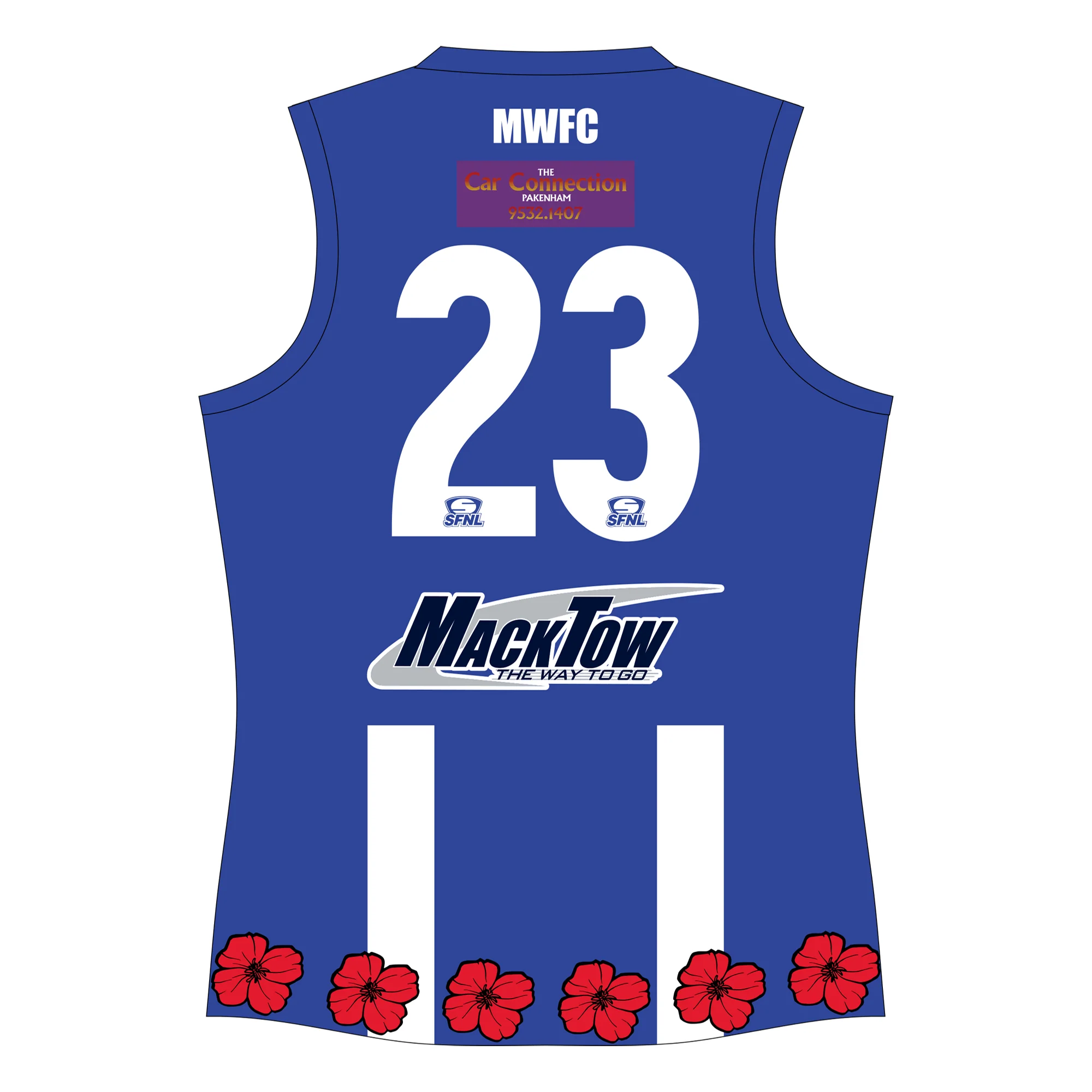 SFNL Moorabbin Kangaroos FC | NB ANZAC Guernsey - Sleeveless - Image 2