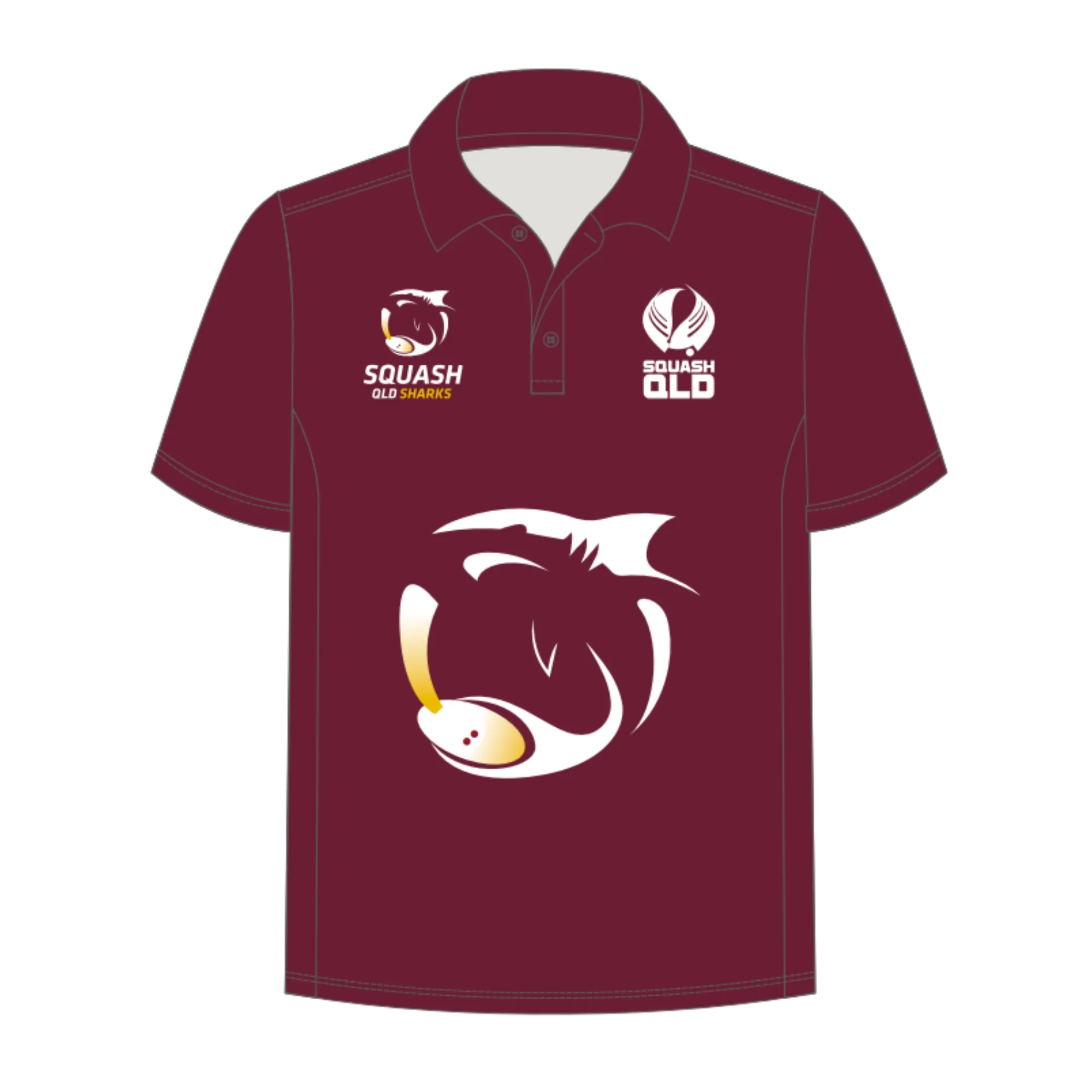 Squash QLD | PRE-ORDER | Sharks Polo - Unisex