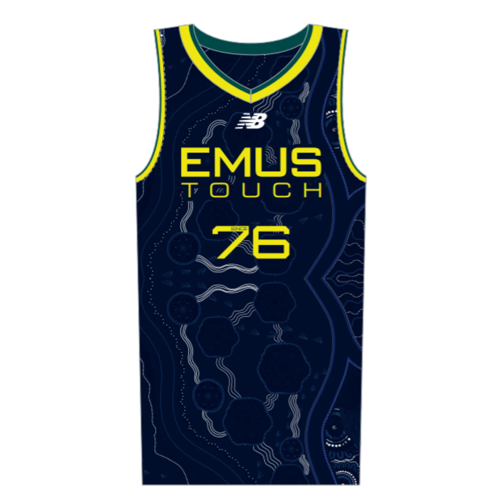 Touch Football Australia | Emus Navy Basketball Singlet - Youth