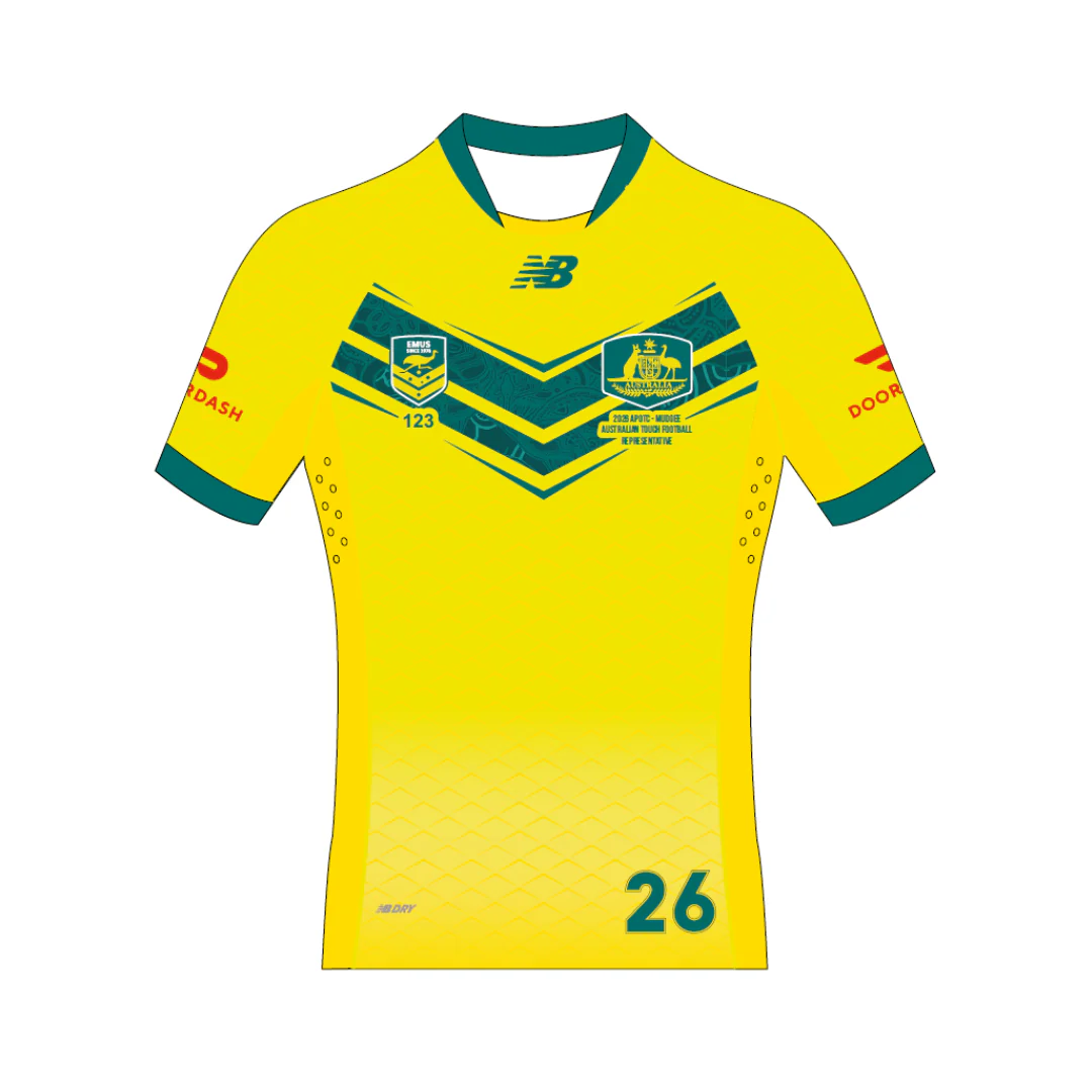 Touch Football Australia - Emus | PRE-ORDER | Playing Gold Jersey - Mens