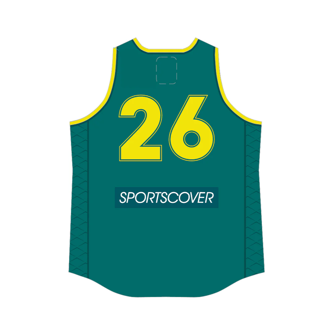 Touch Football Australia - Emus | PRE-ORDER | Playing Green Singlet - Womens - Image 2
