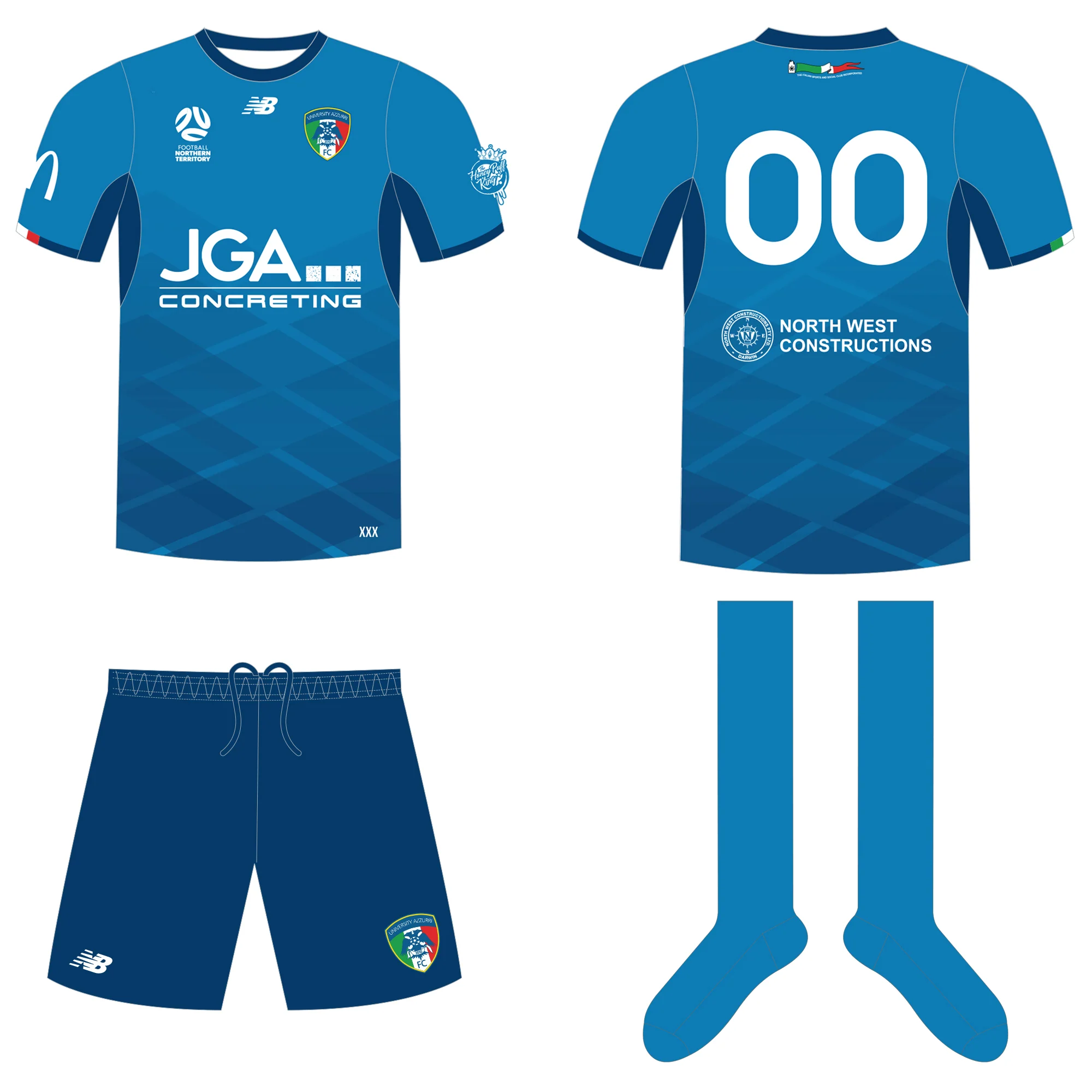 University Azzurri FC | 2023 Junior Player Kit Bundle
