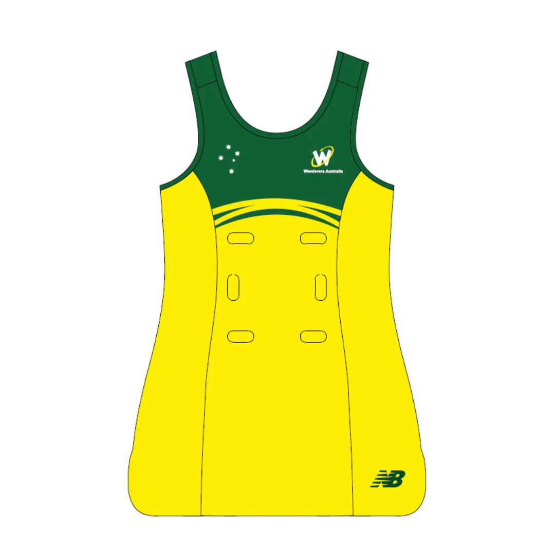 Wanderers AUS | PRE-ORDER | Netball | Playing Dress - Yellow