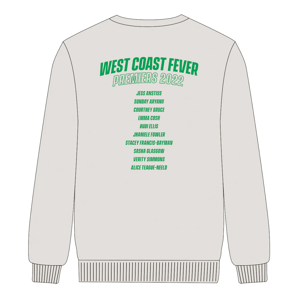 West Coast Fever Premiers | PRE-ORDER | Sloppy Joe Crew - Image 2