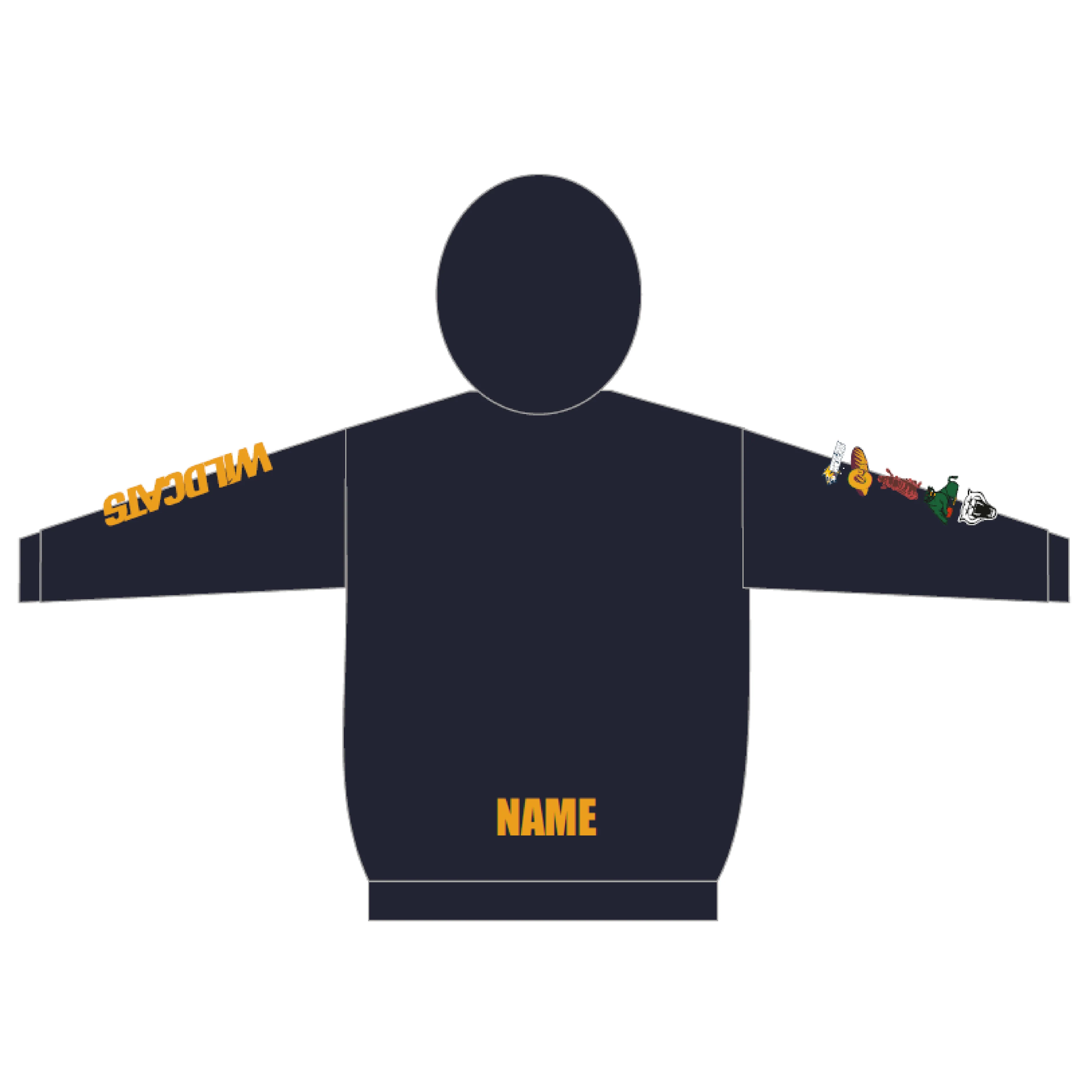 Weston Creek Wildcats Football Club | PRE-ORDER | Navy Hoodie - Image 2