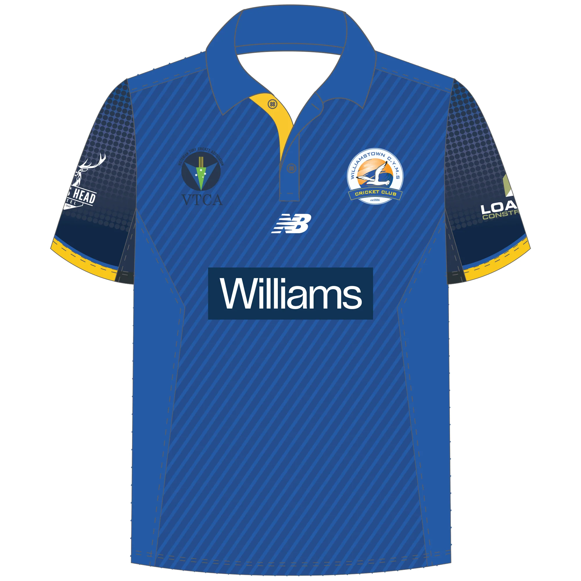 Williamstown CYMS CC | PRE-ORDER | NB Mens SS Playing Polo Shirt - Blue