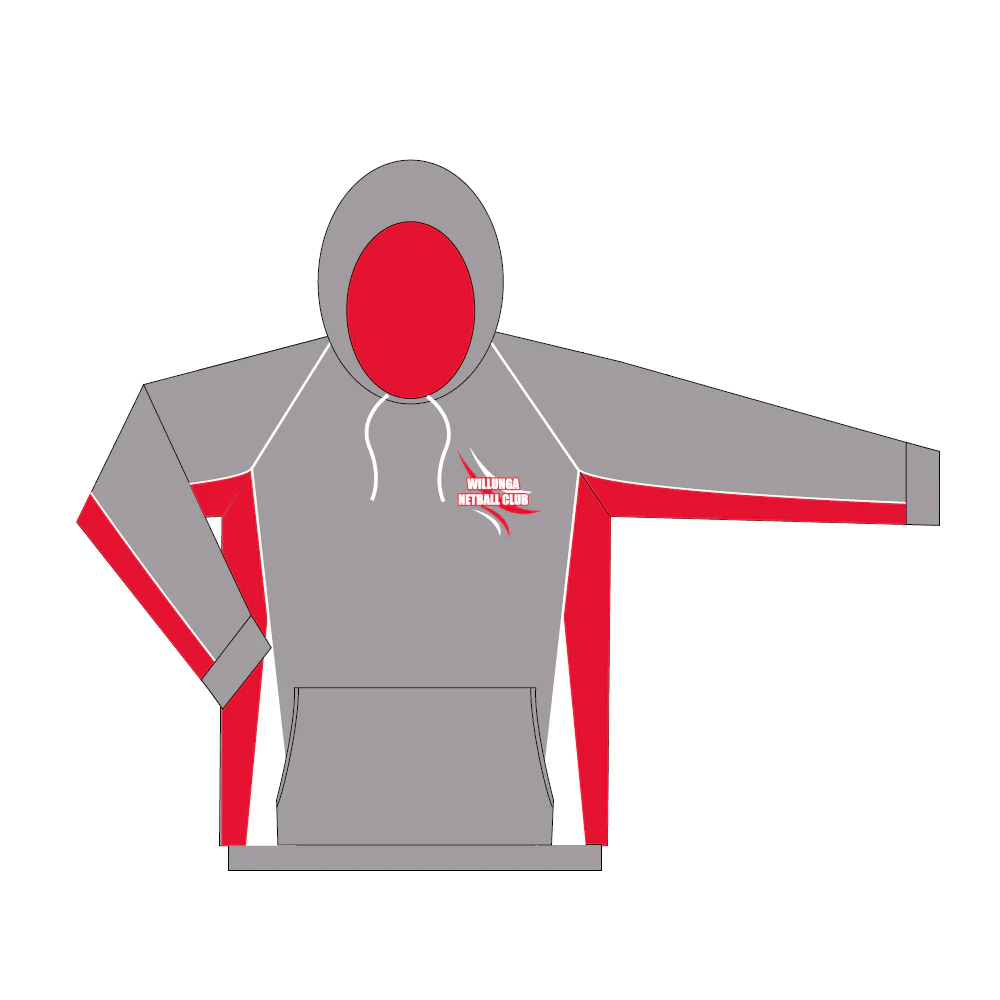 Willunga NC | PRE-ORDER | Panel Hoodie Grey/Red
