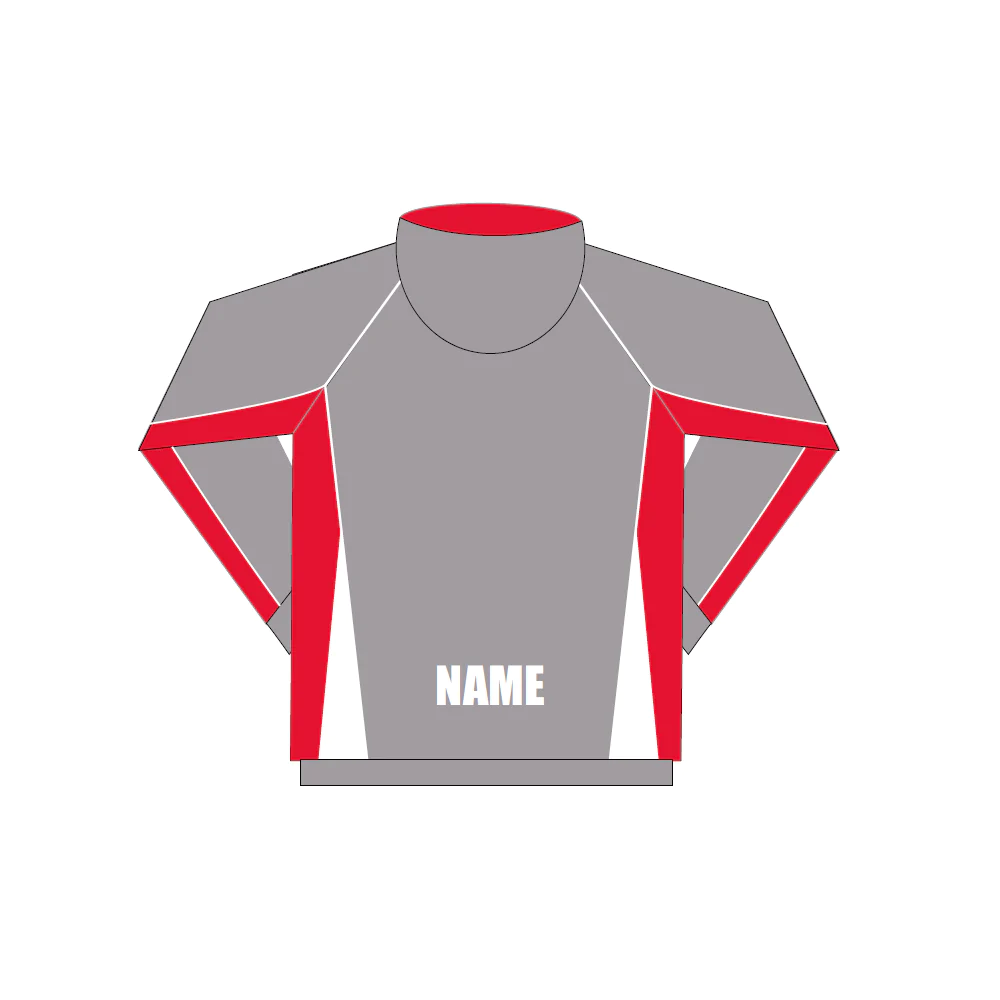 Willunga NC | PRE-ORDER | Panel Hoodie Grey/Red - Image 2
