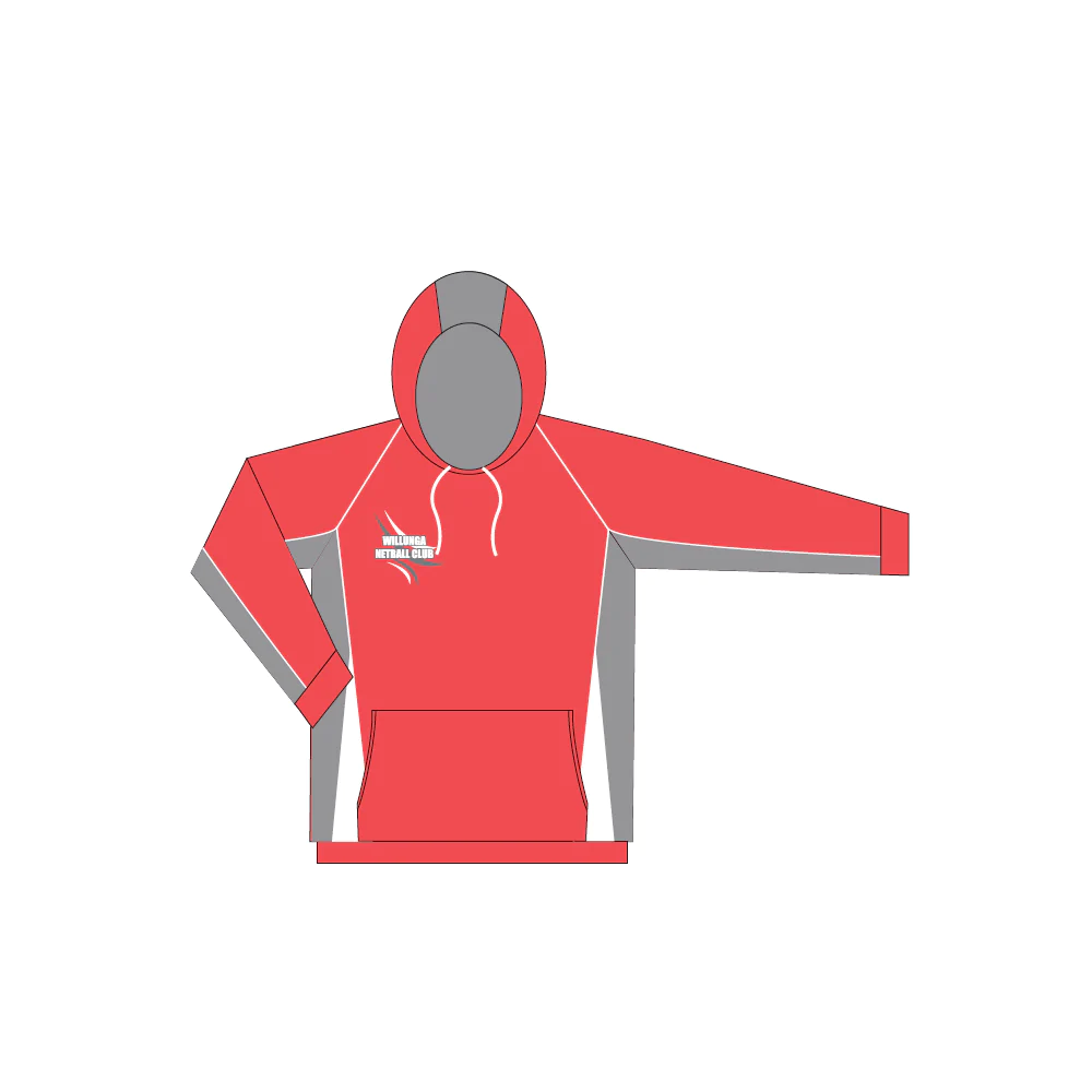 Willunga NC | PRE-ORDER | Panel Hoodie Red/Grey