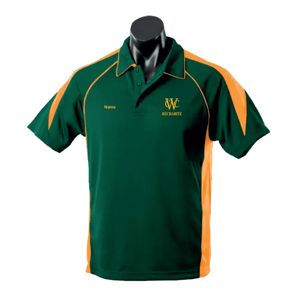 Woodville Rechabites CC | PRE-ORDER | Green / Gold Polo - Unisex