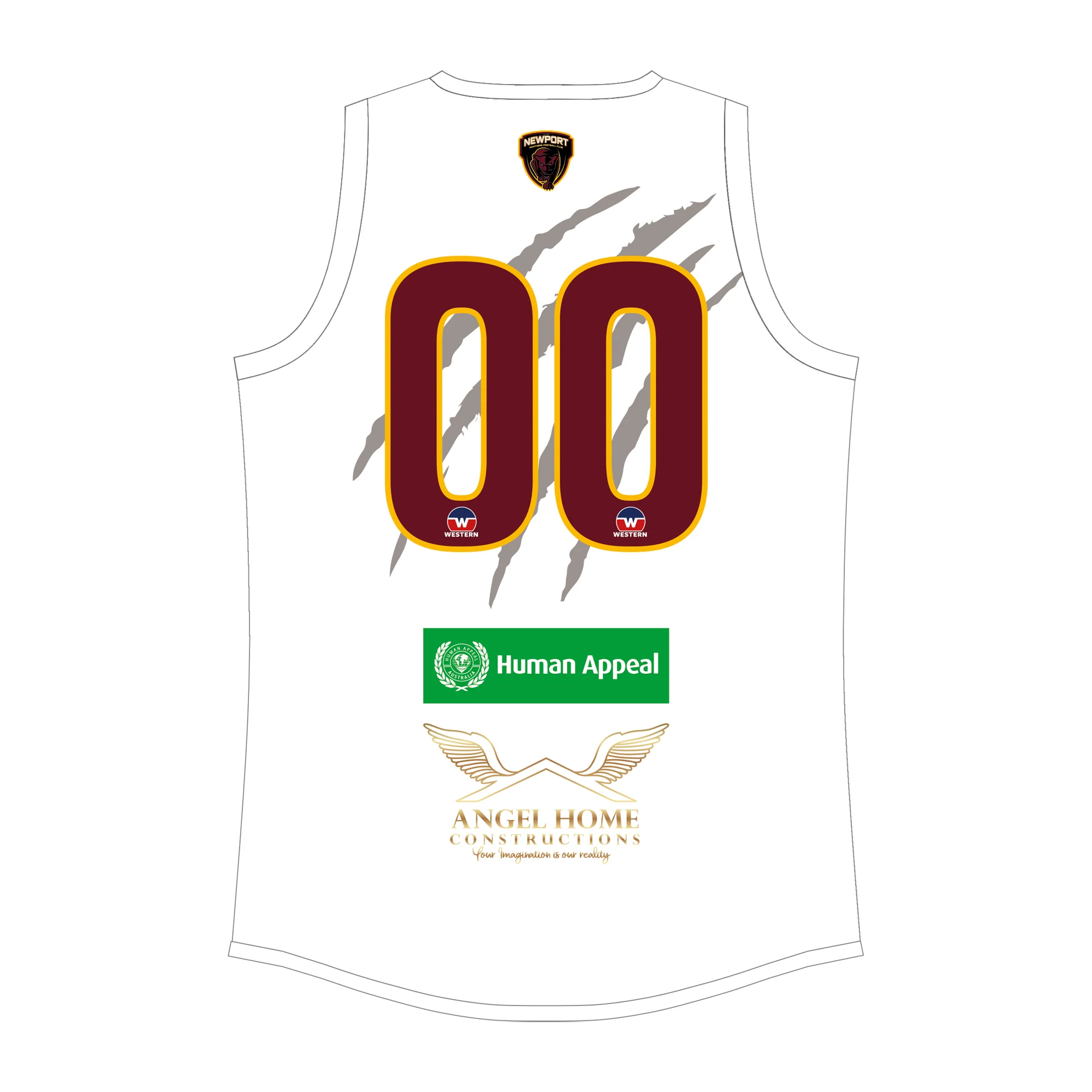 WRFL Newport Football Club | NB U18's Reversible Guernsey Sleeveless - Image 2