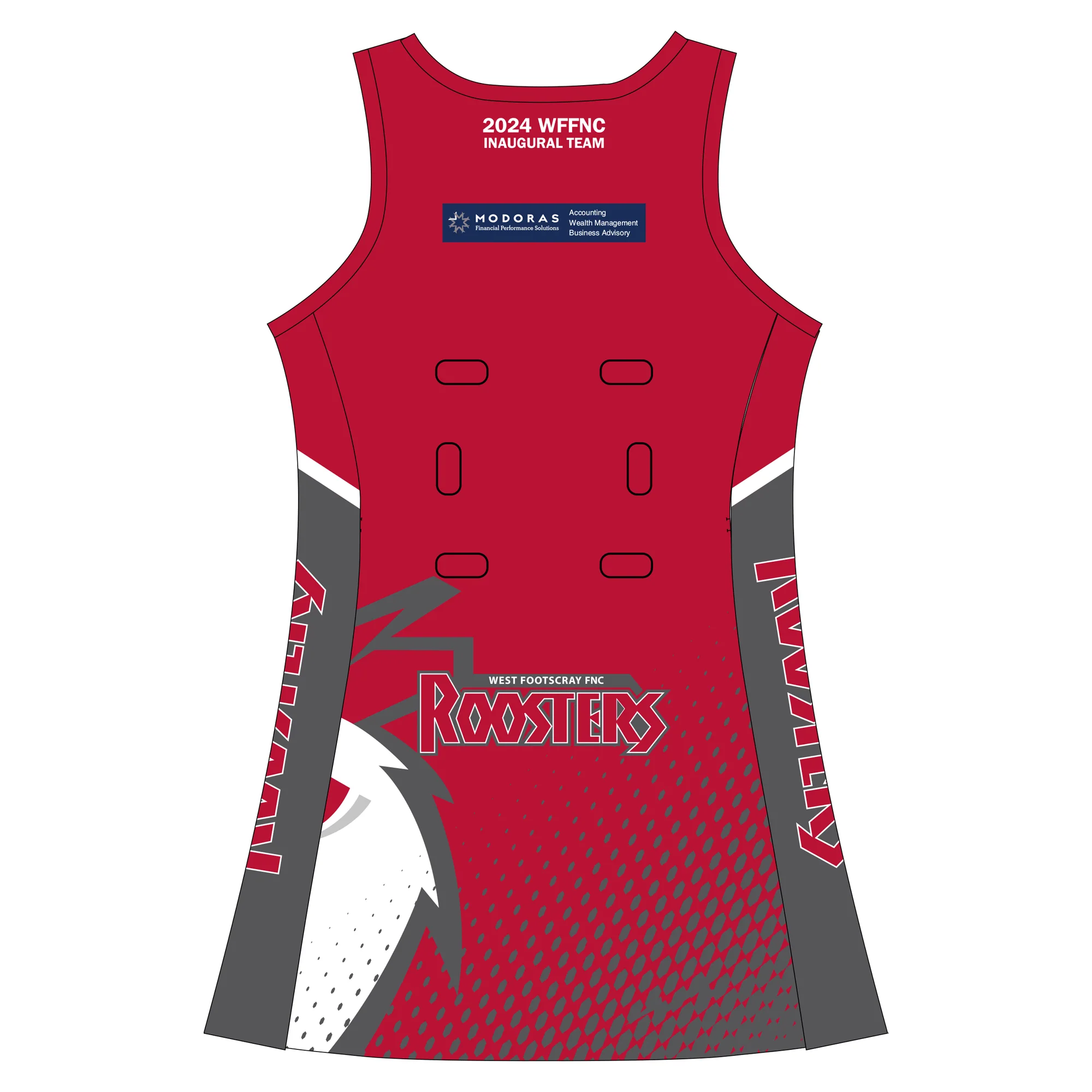 WRFL West Footscray FC | BA Netball Dress - Womens - Image 2