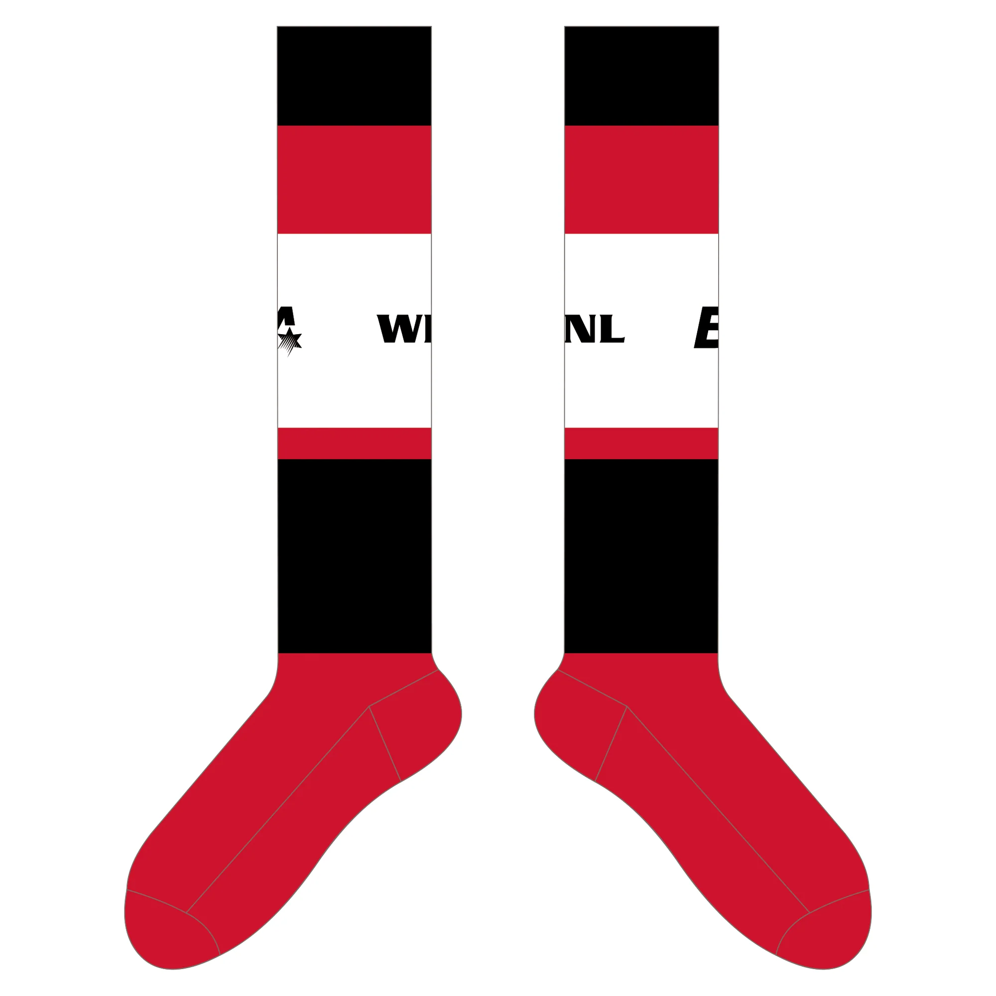 WRFL Western Rams FC |  BA Full Length Sock
