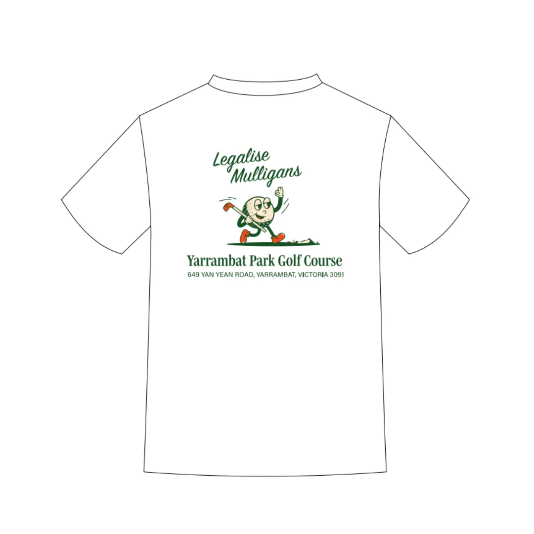 Yarrambat GC | PRE-ORDER | Men's Staple Tee - Legalize Mulligans - Image 2